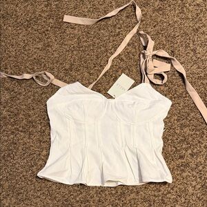 Mulla White Corset Camisole